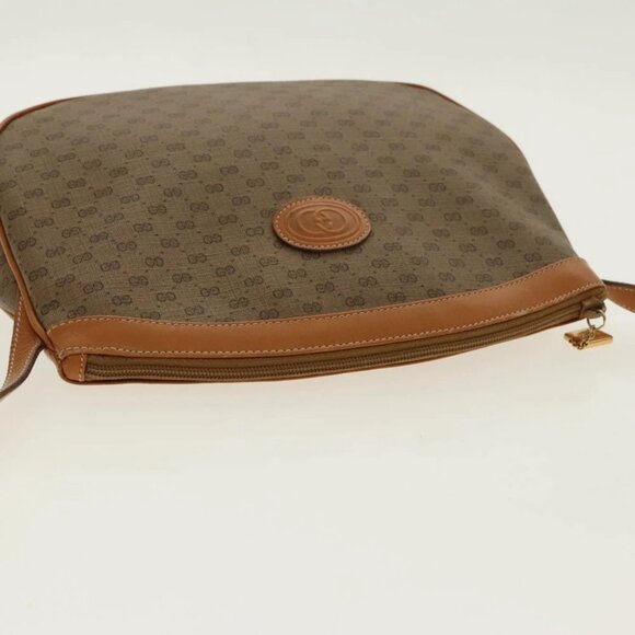 GUCCI Micro GG Canvas Shoulder Bag Beige Gold - Picture 6 of 16